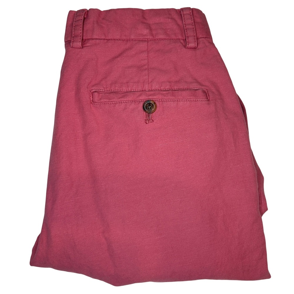 Brooks Brothers Clark Fit Pants 30x32 Mens Salmon Pink Cotton Linen Chinos